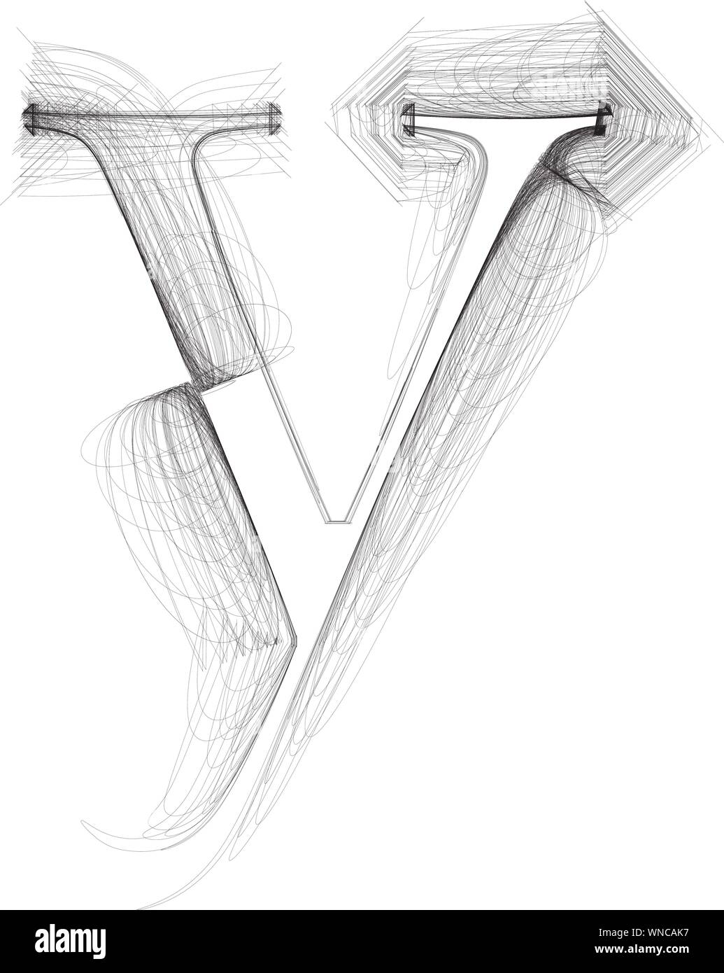 3D Letter Y Drawing