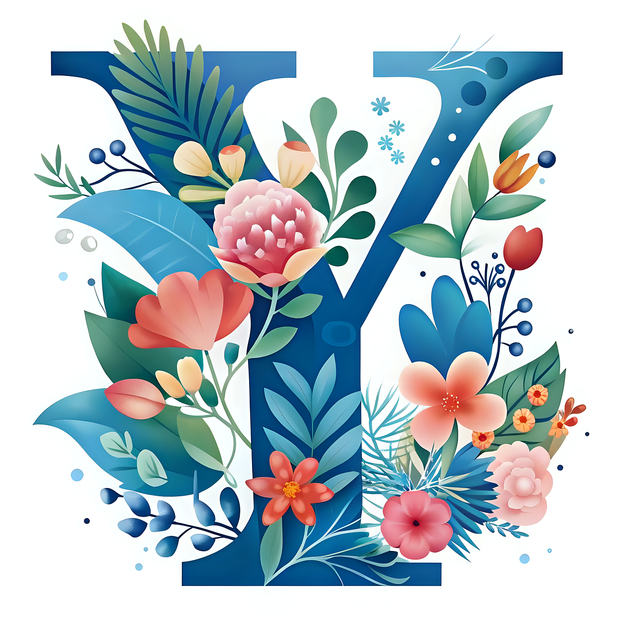 Ai Illustration Of The Letter Y