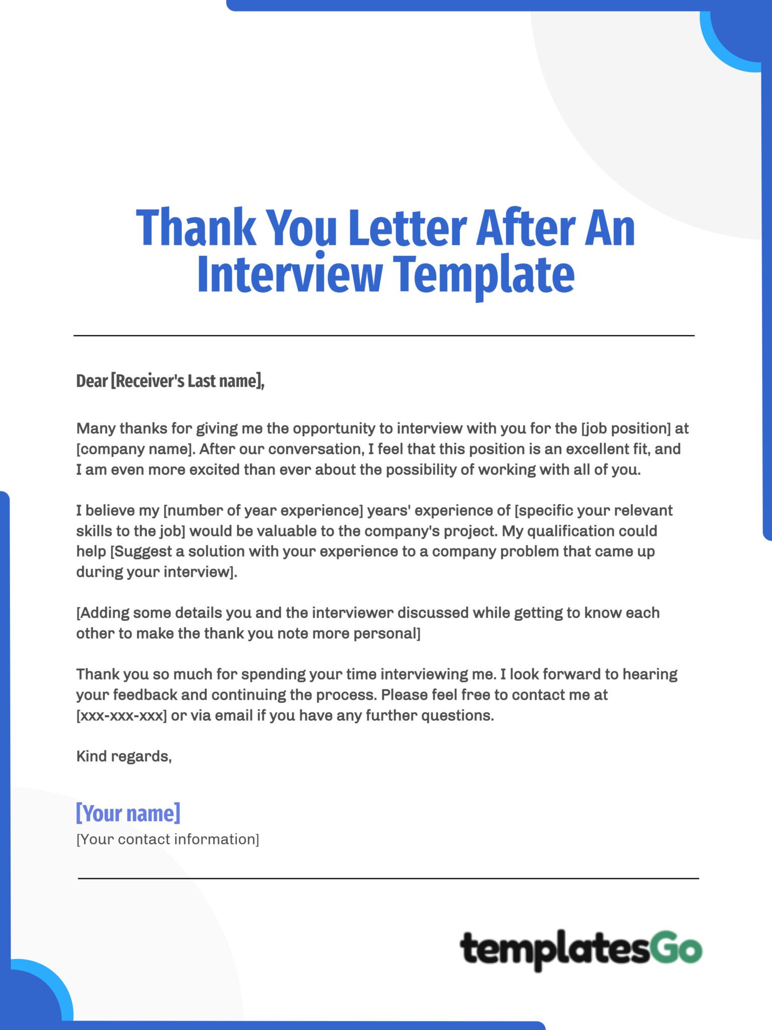 Appreciation Letter After An Interview