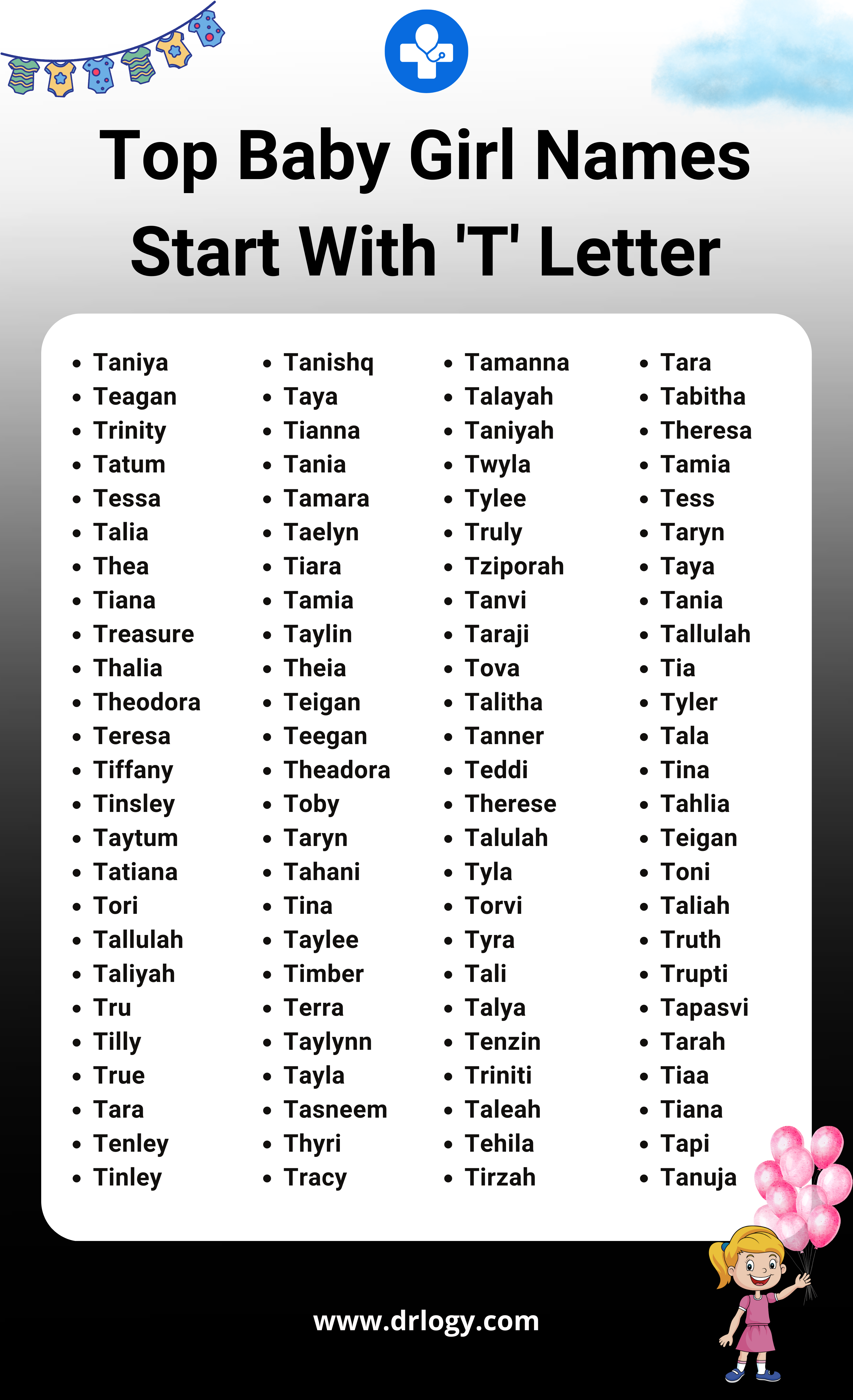 Baby Girl Names That Start With T