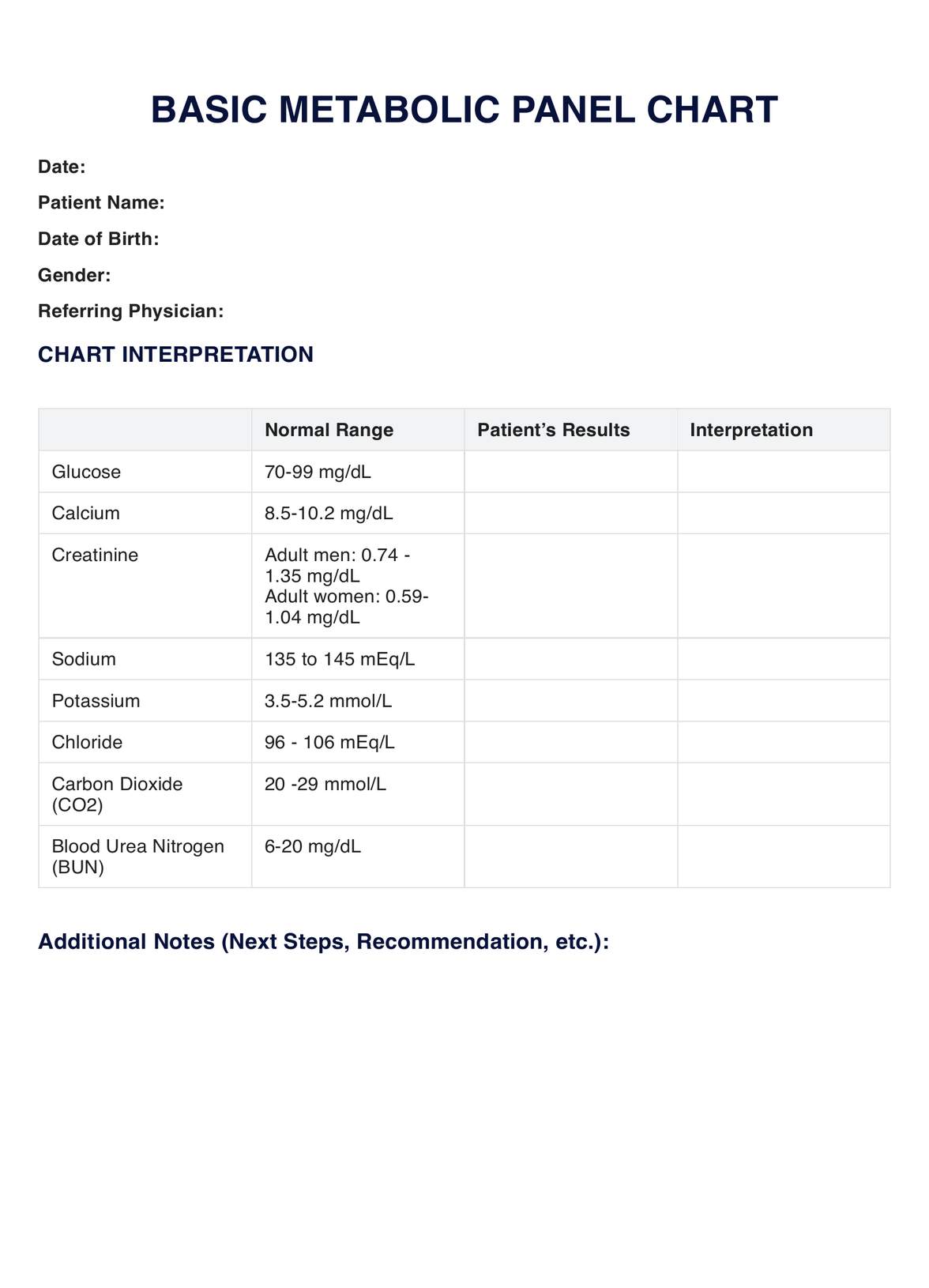 Basic Metabolic Panel Test