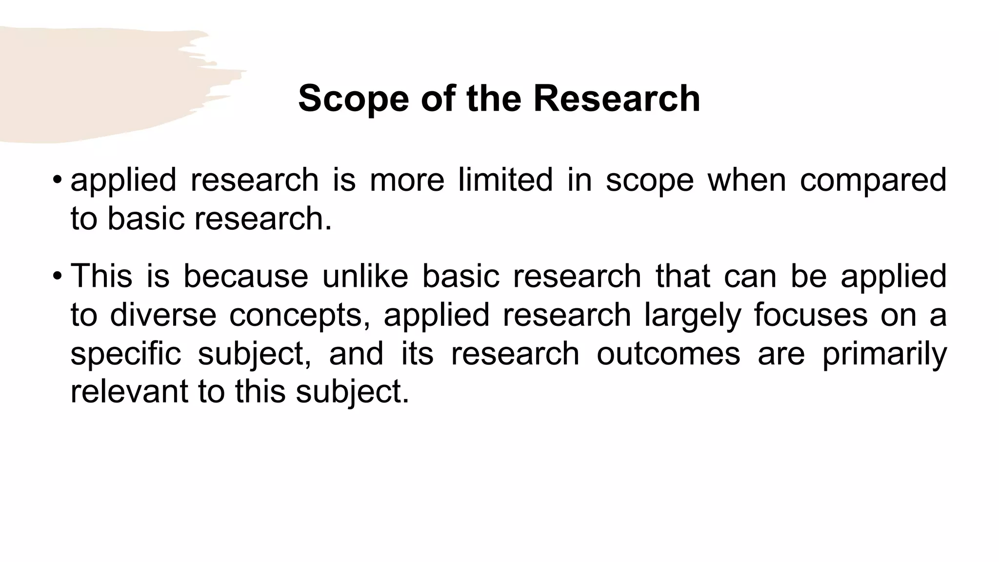 Basic Research Vs Applied Research