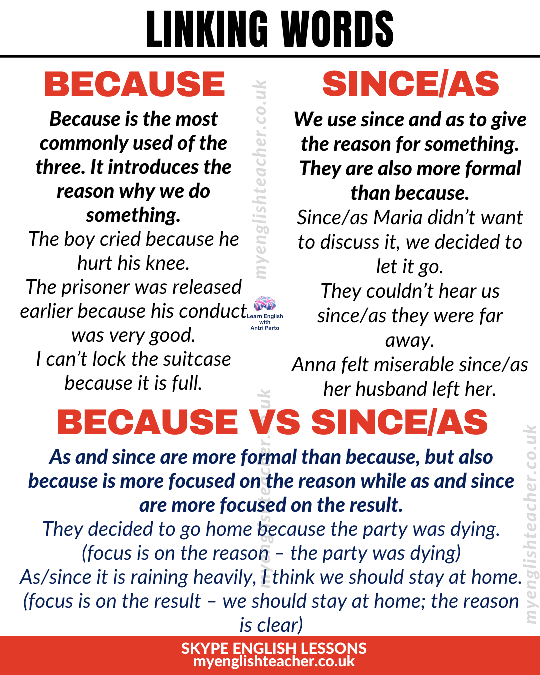 Because Vs Since Letter