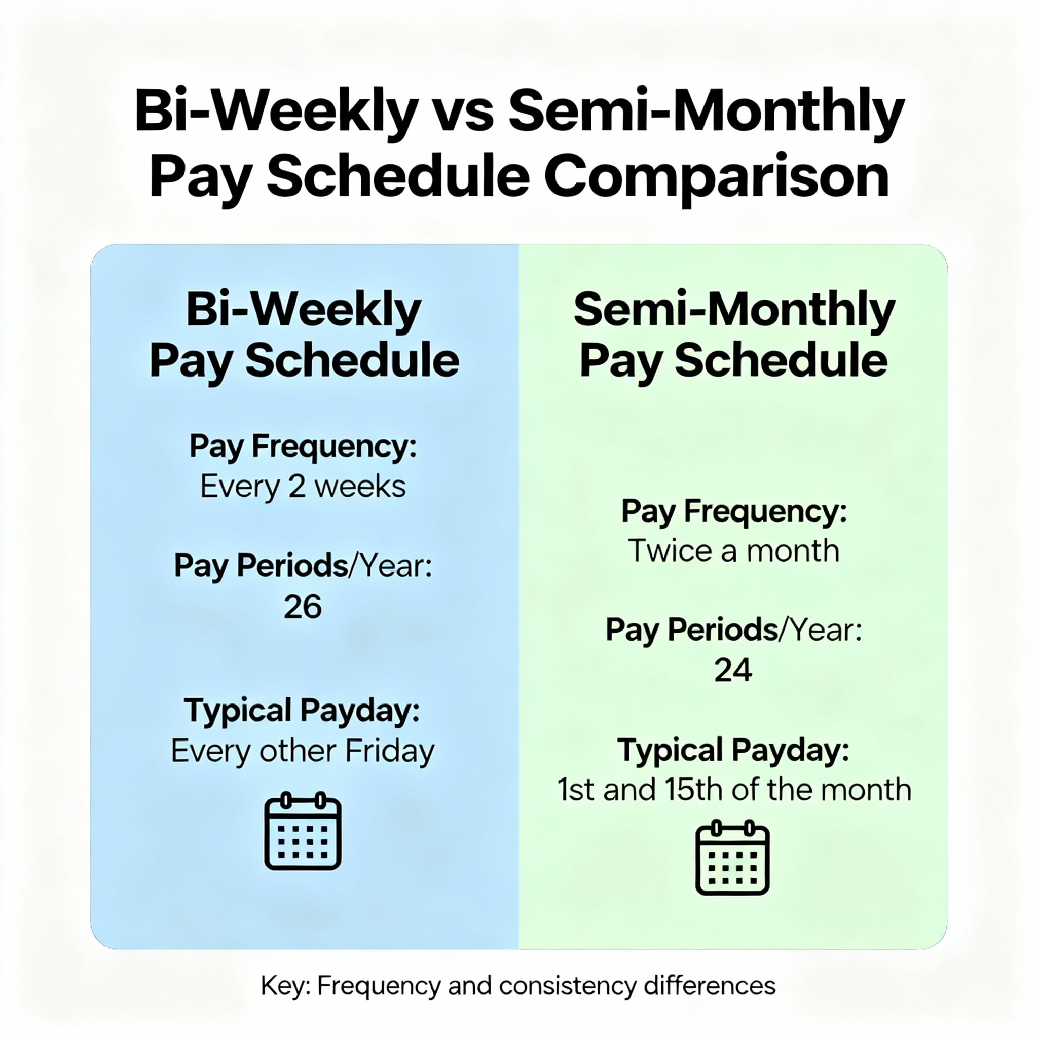 Bi Weekly Vs Semi Monthly