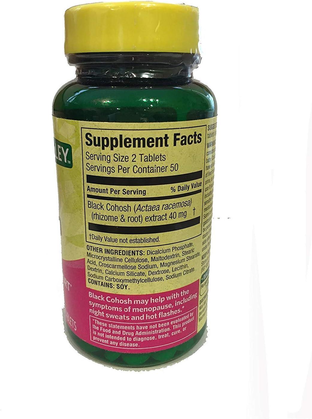 Black Cohosh Extract. 100 Tablets