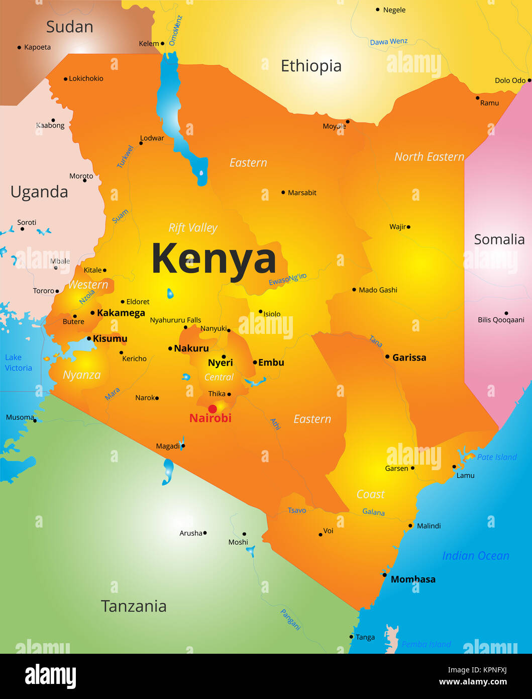 Borders Of Kenya And Tanzania