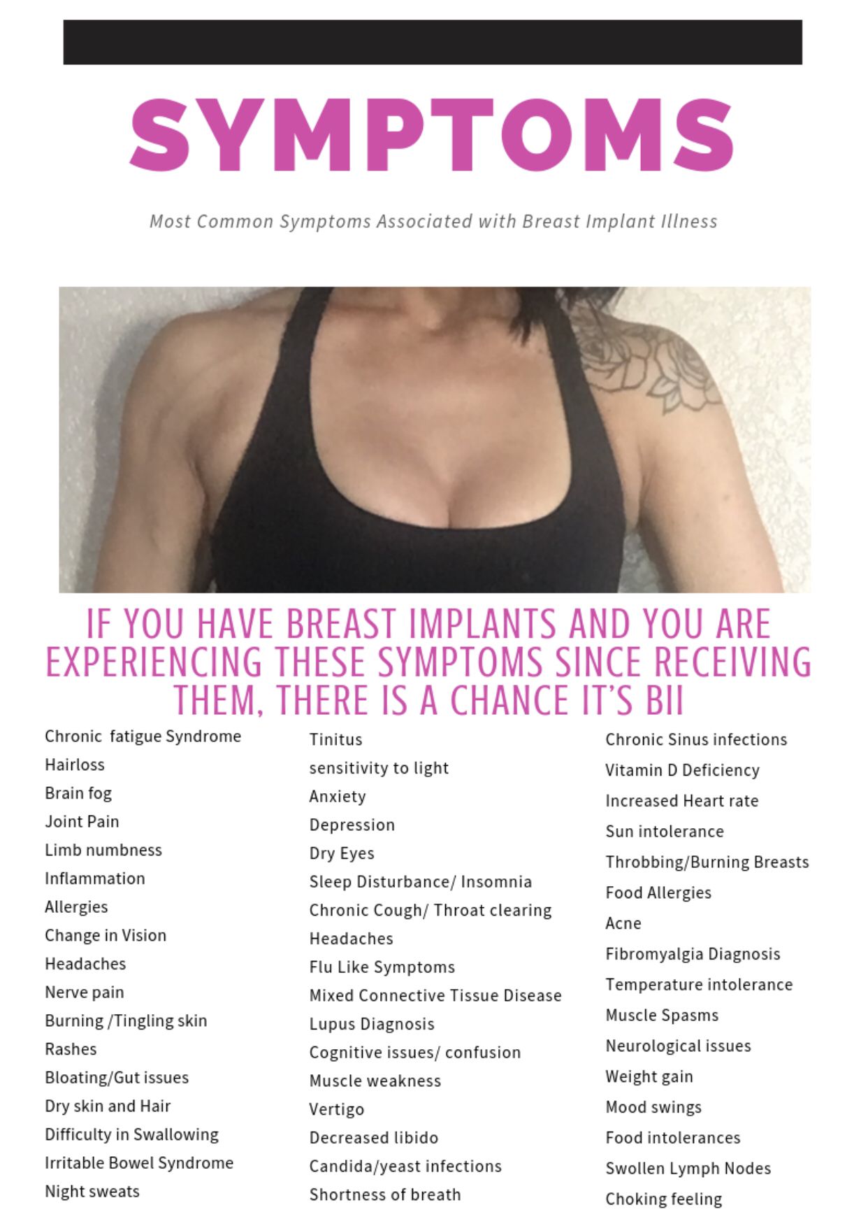 Breast Implant Illness Symptoms