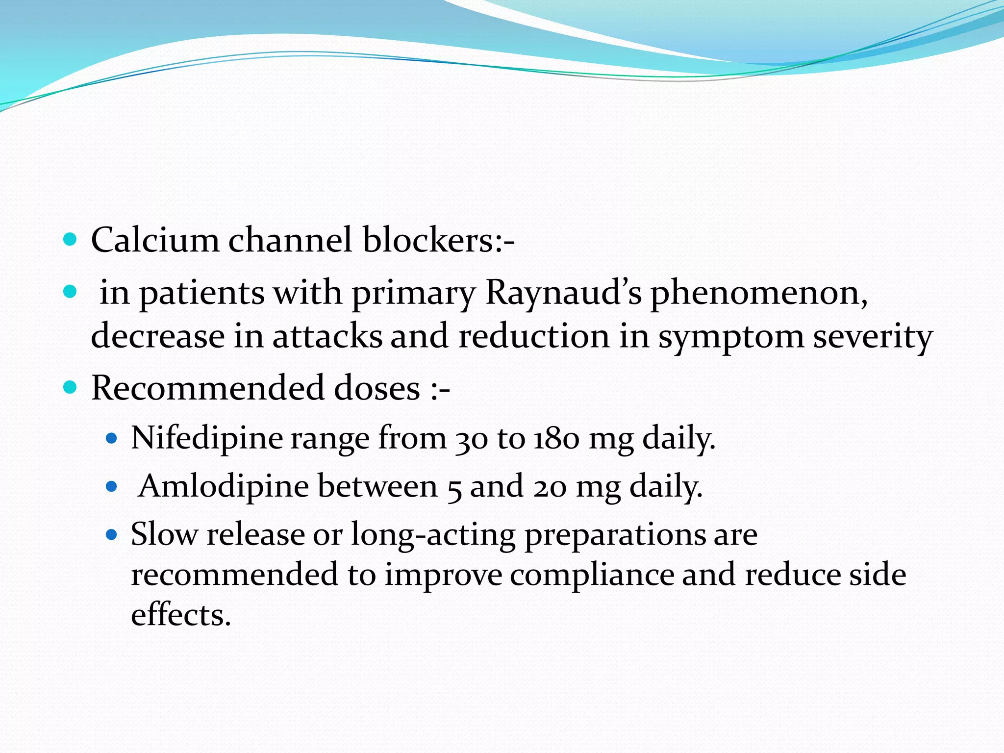 Calcium Channel Blockers And Raynaud's