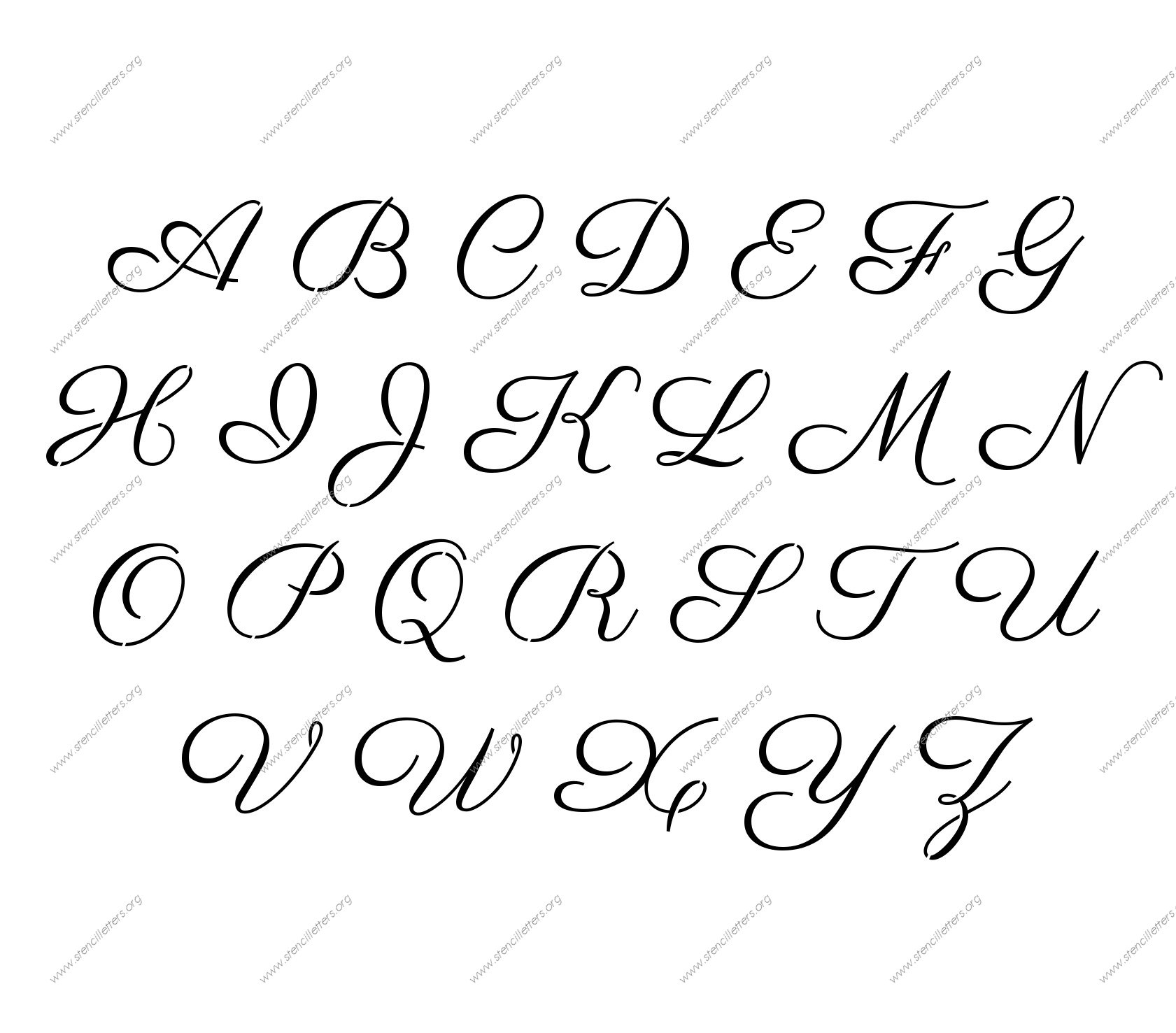 Calligraphy Alphabet Fonts Printable