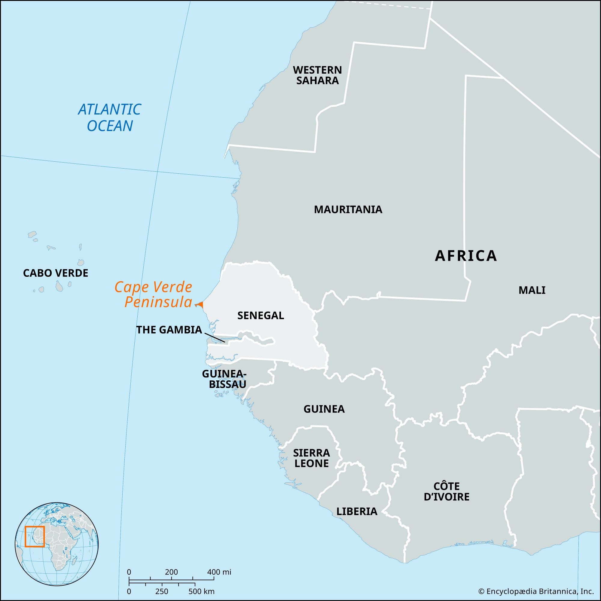 Cape Verde In Africa Map