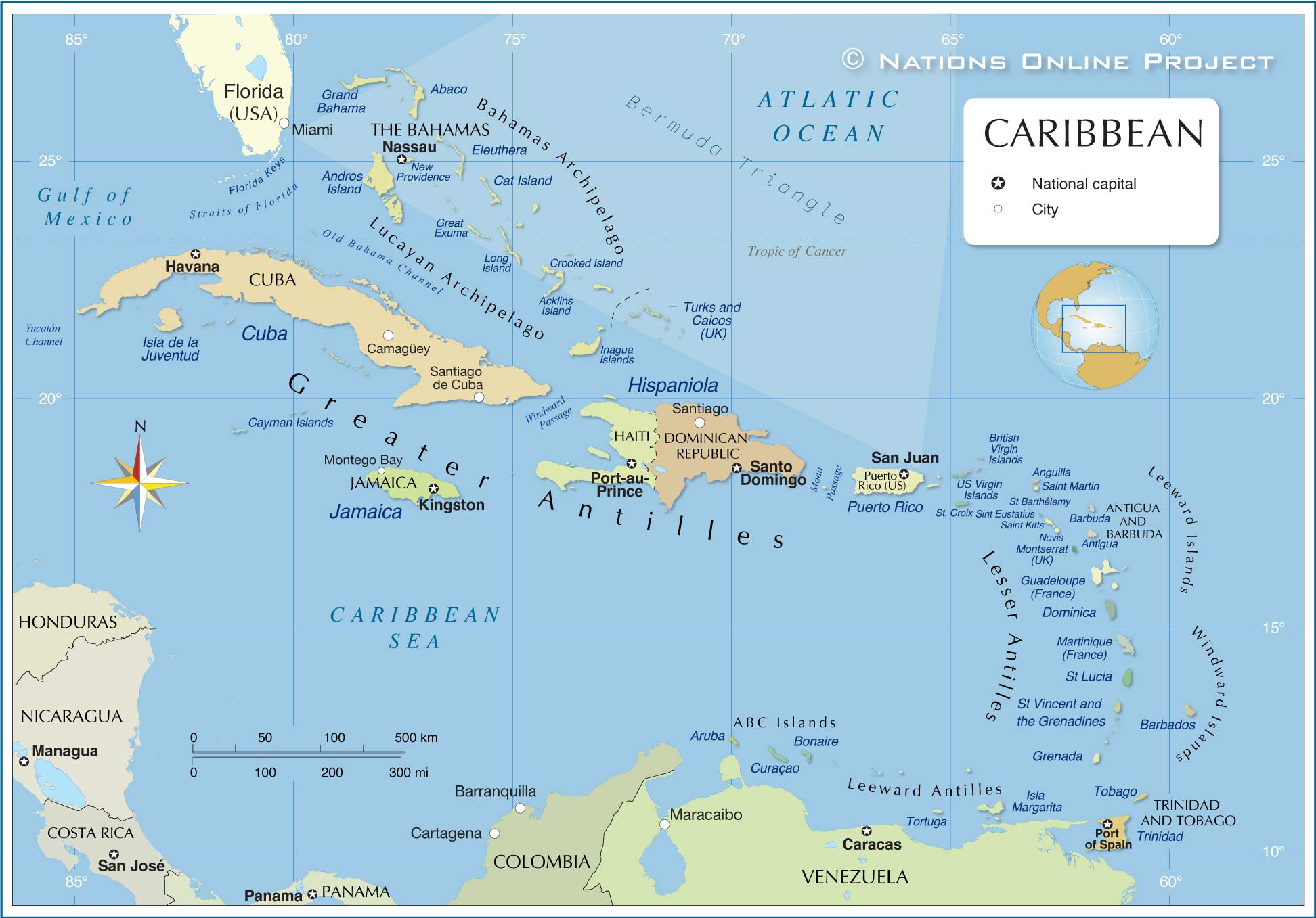 Caribbean Country On The Map