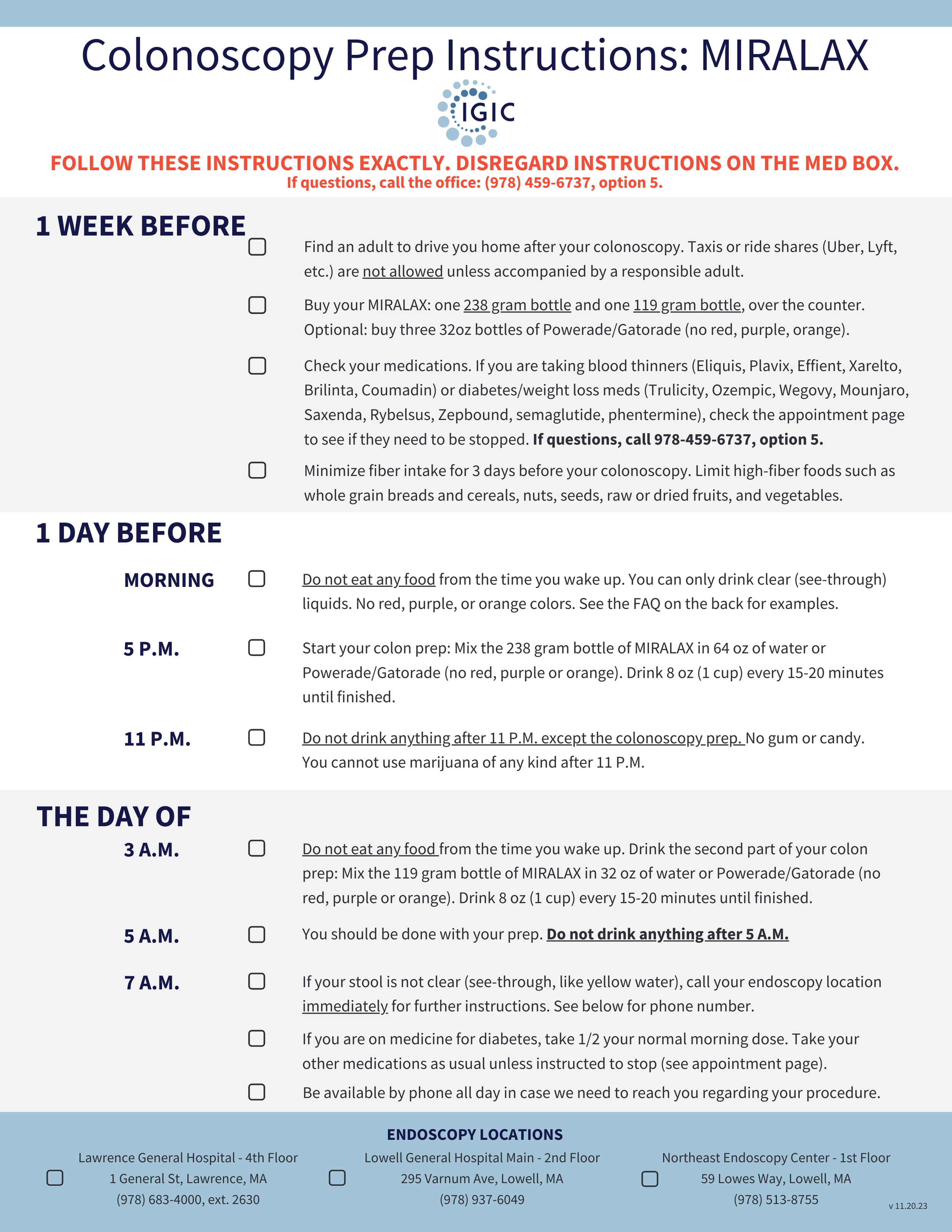 Colonoscopy Prep Instructions Pdf