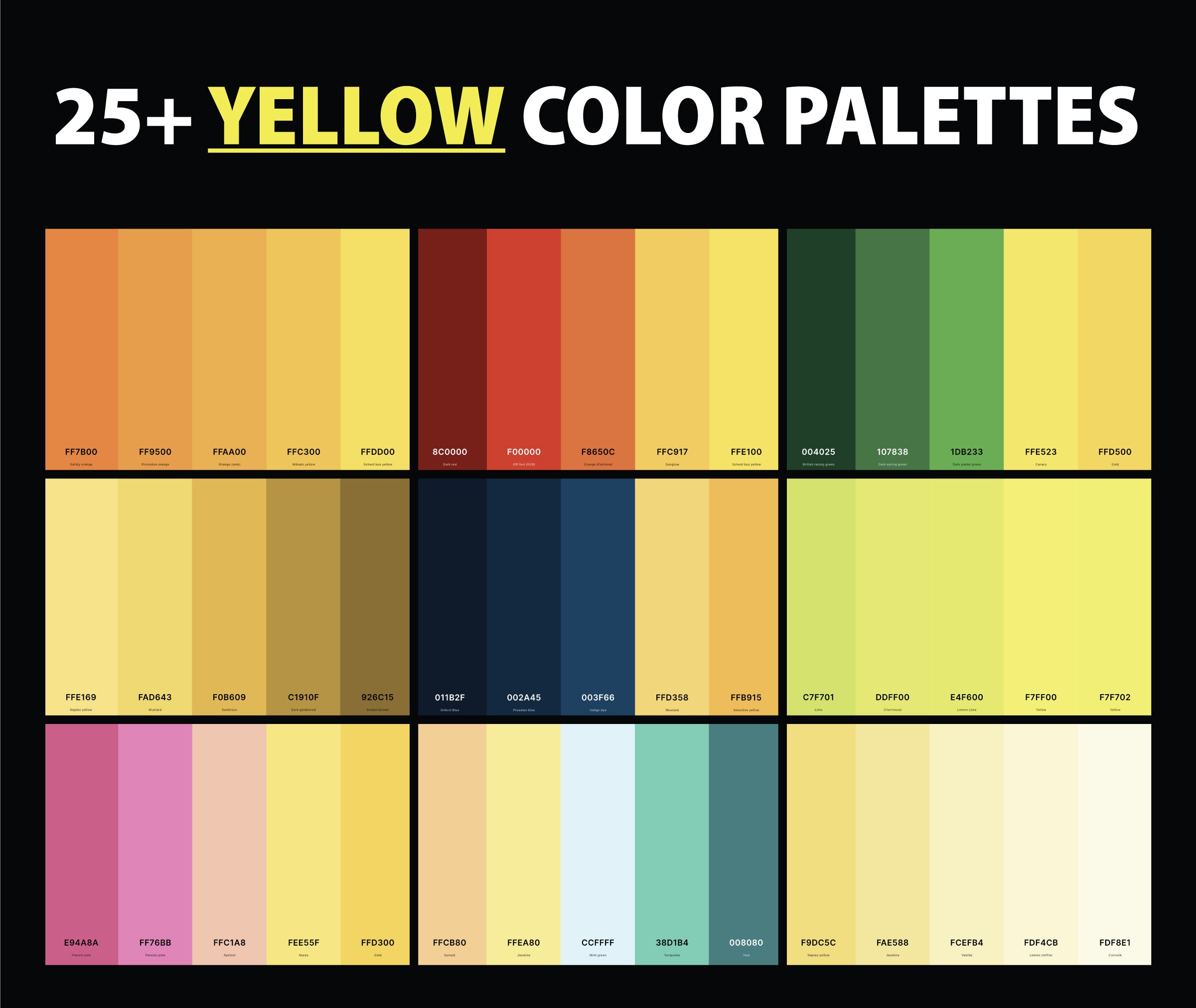 Color Palette With Yellow