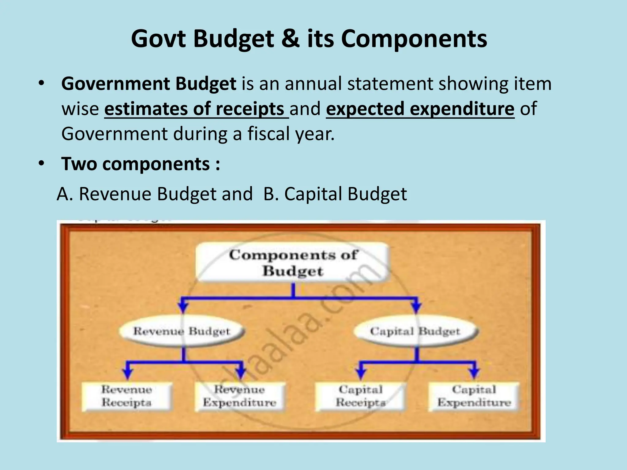 Components Of Government Budget Class 12