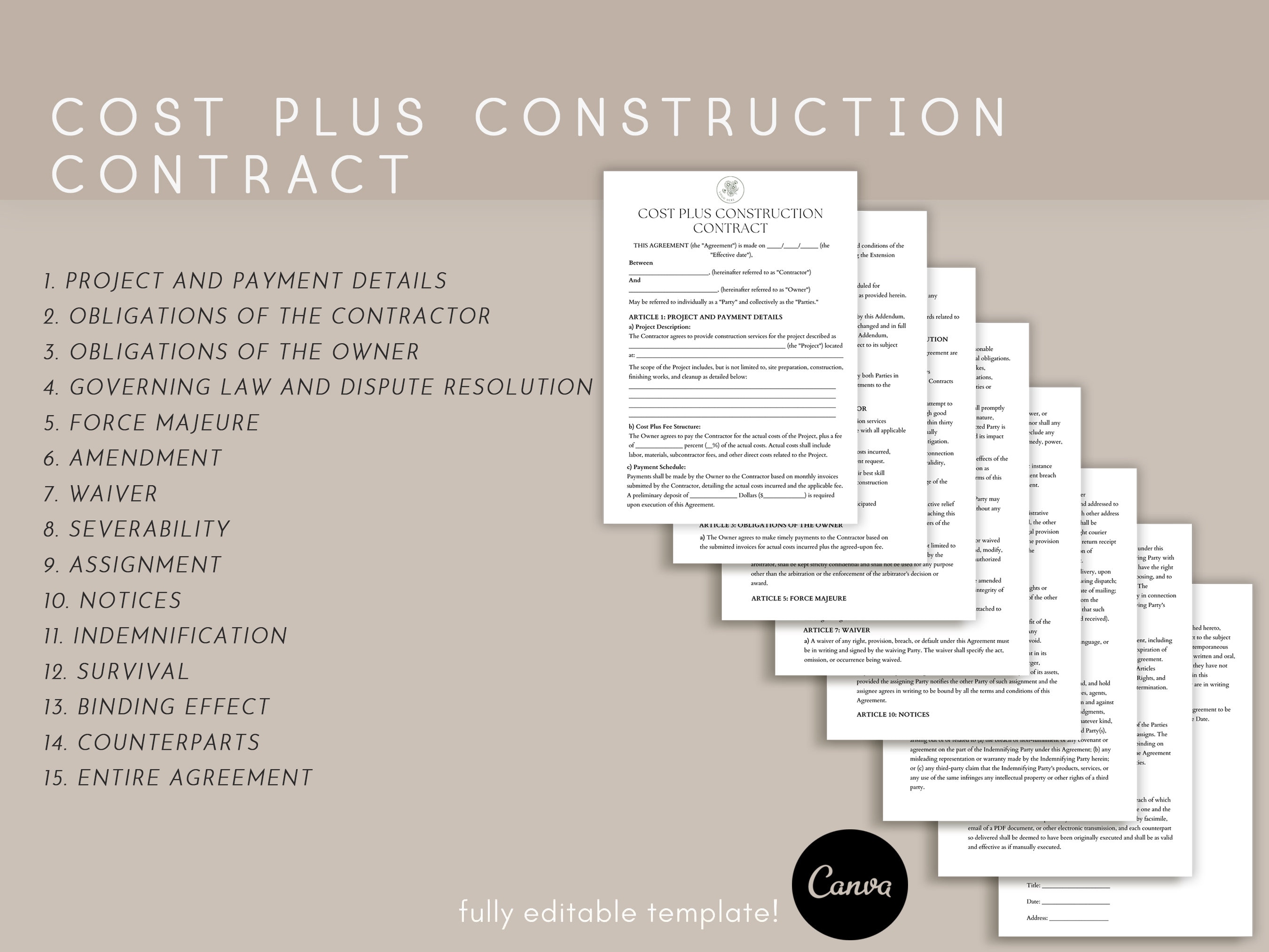 Contractor Cost Plus