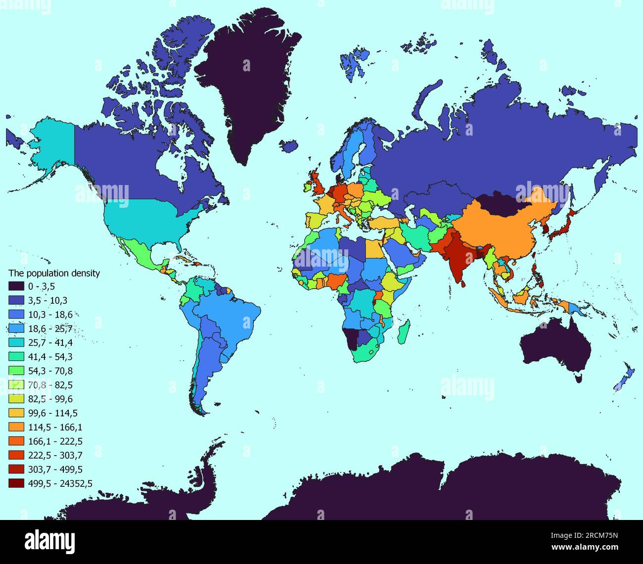 Country And Population Density