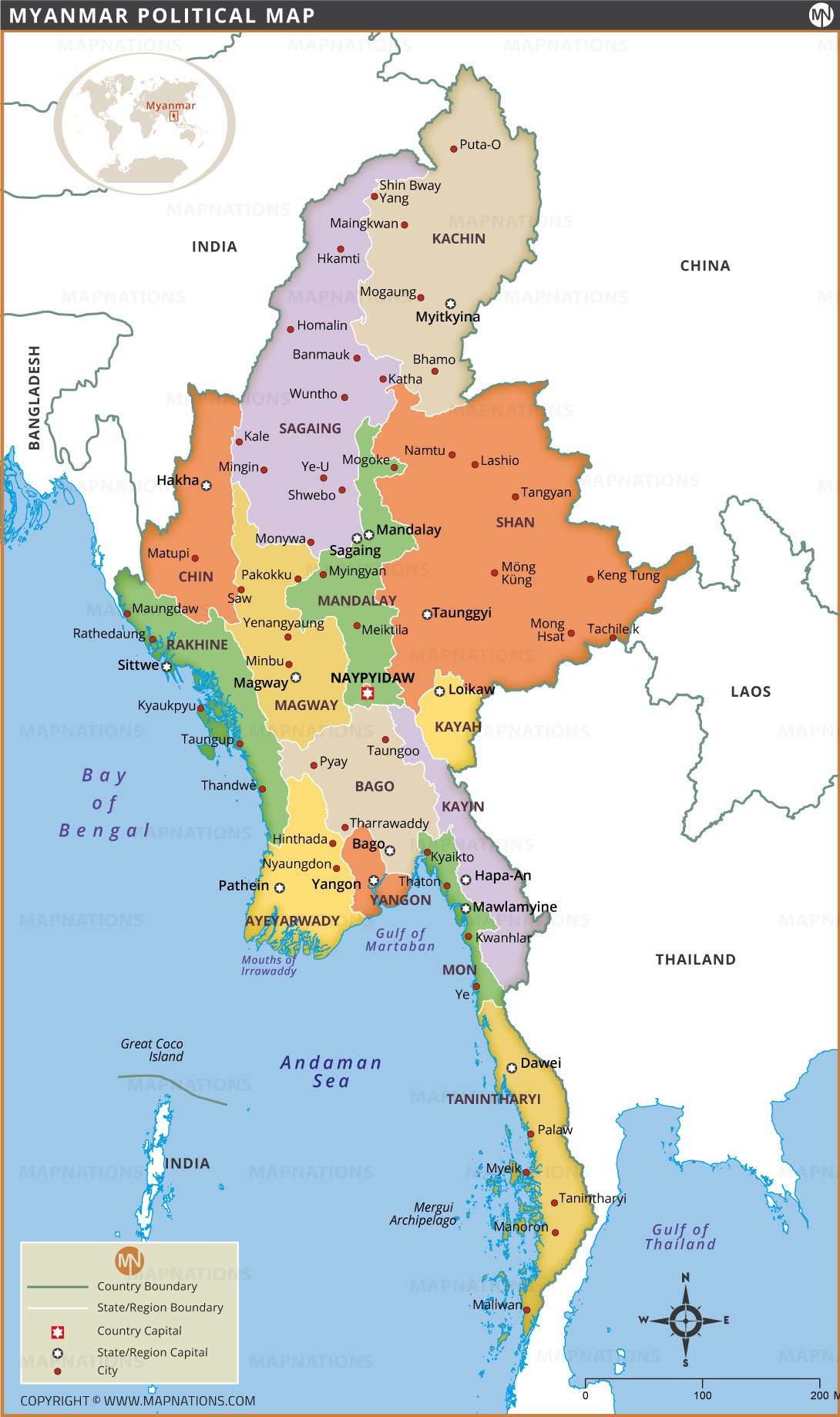 Country Capital Myanmar