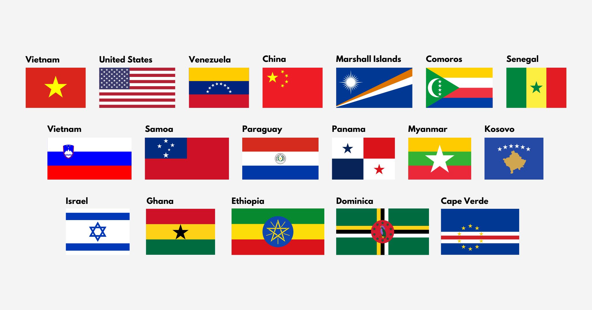 Country Flag With Star