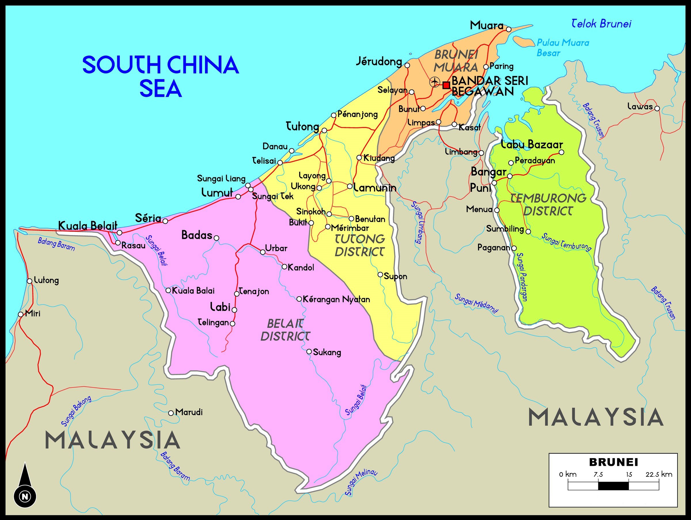 Country Map Brunei