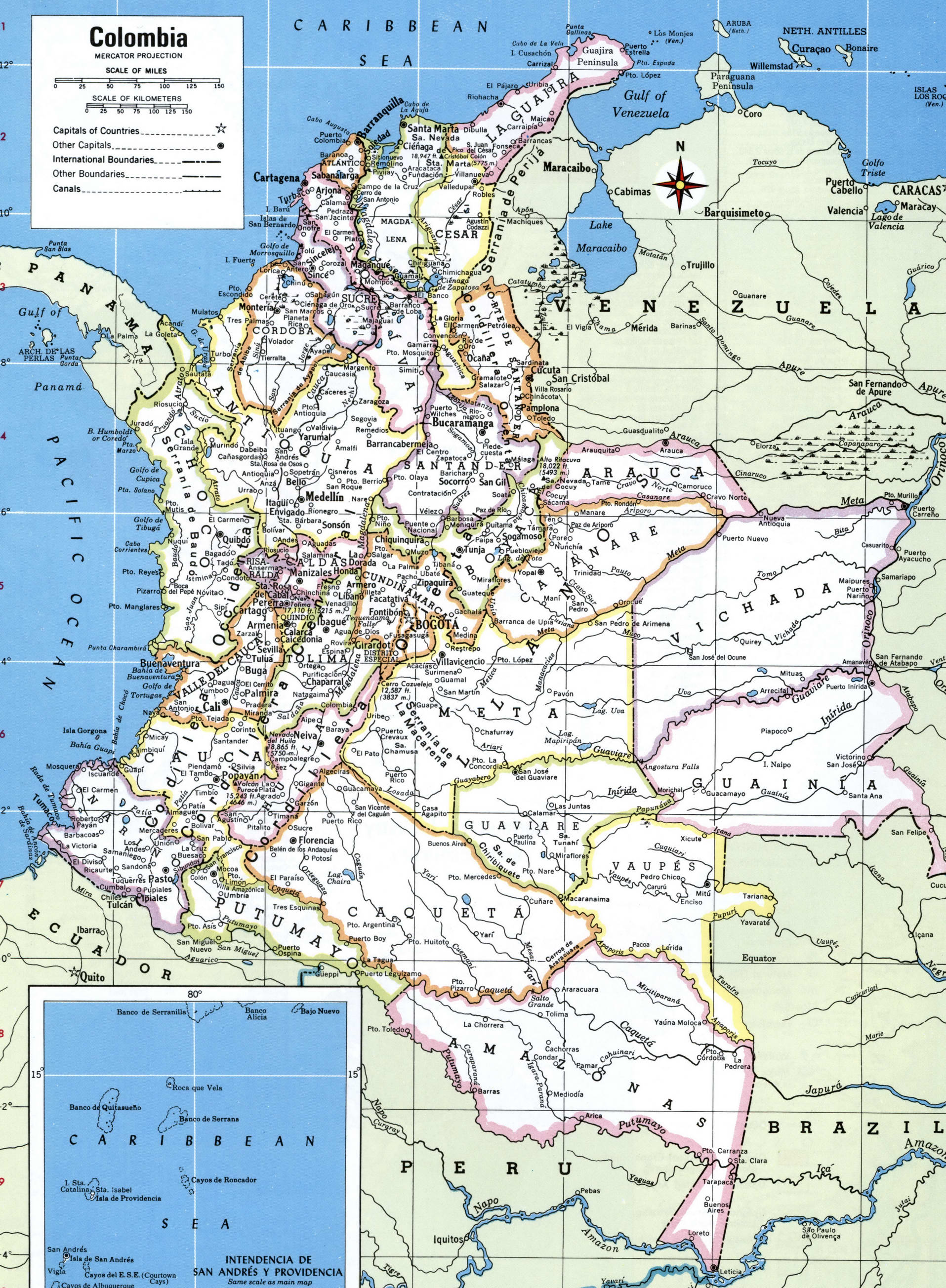 Country Map Columbia