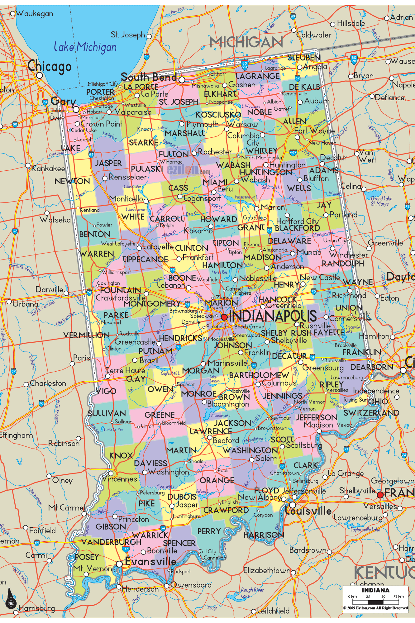 County Road Map