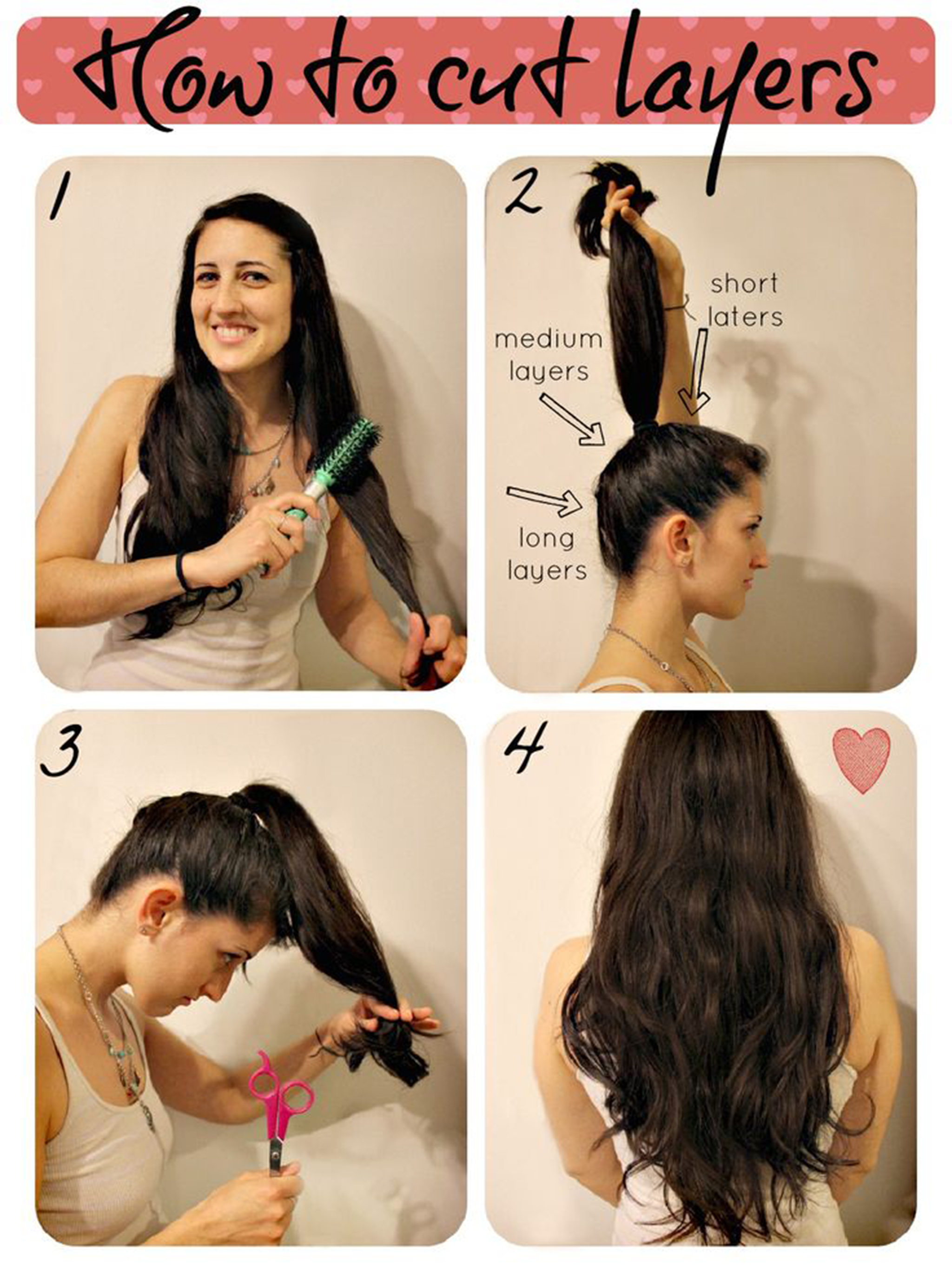 Cut Own Hair Long Layers