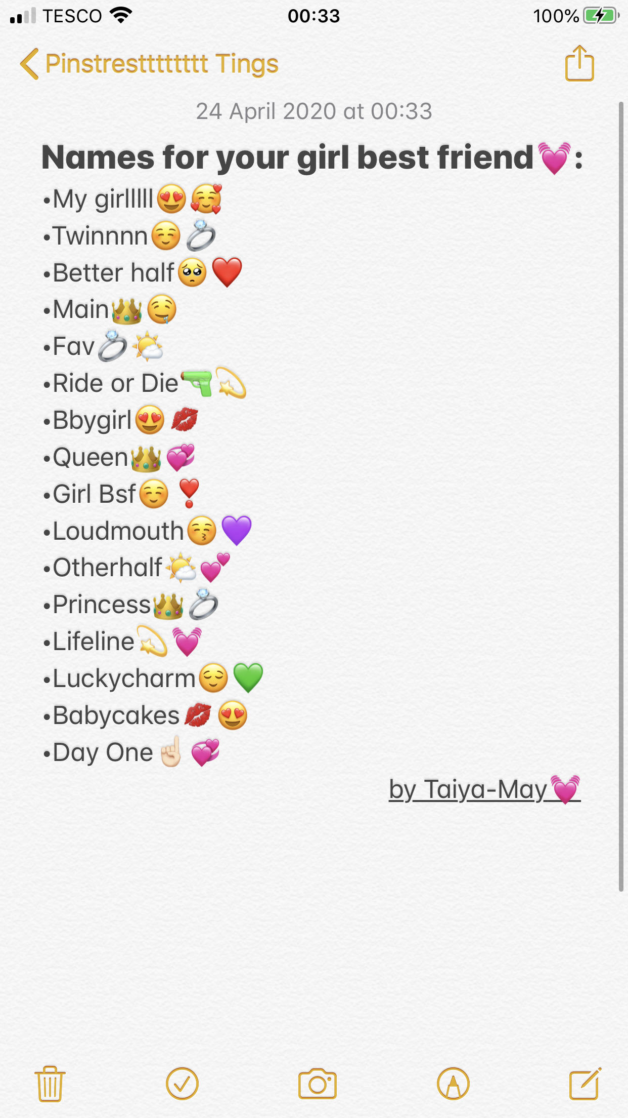 Cute Names For Best Friend Girl