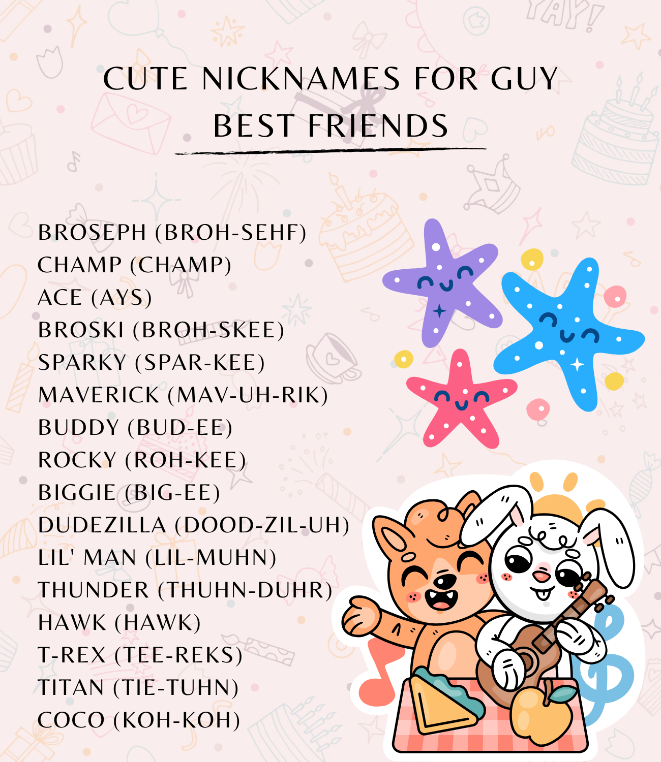 Cute Nicknames For Guy Best Friends