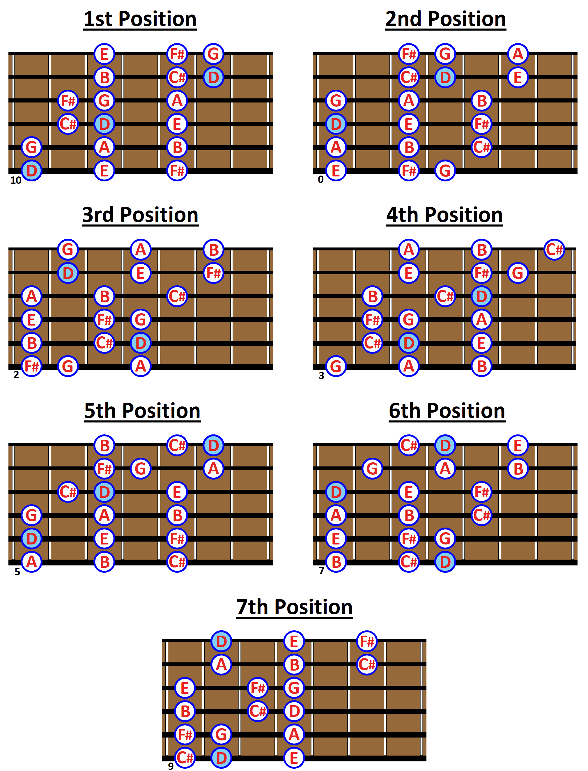 D Major Scale Guitar Chords