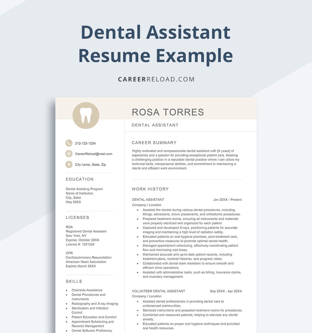 Dental Assistant Resume