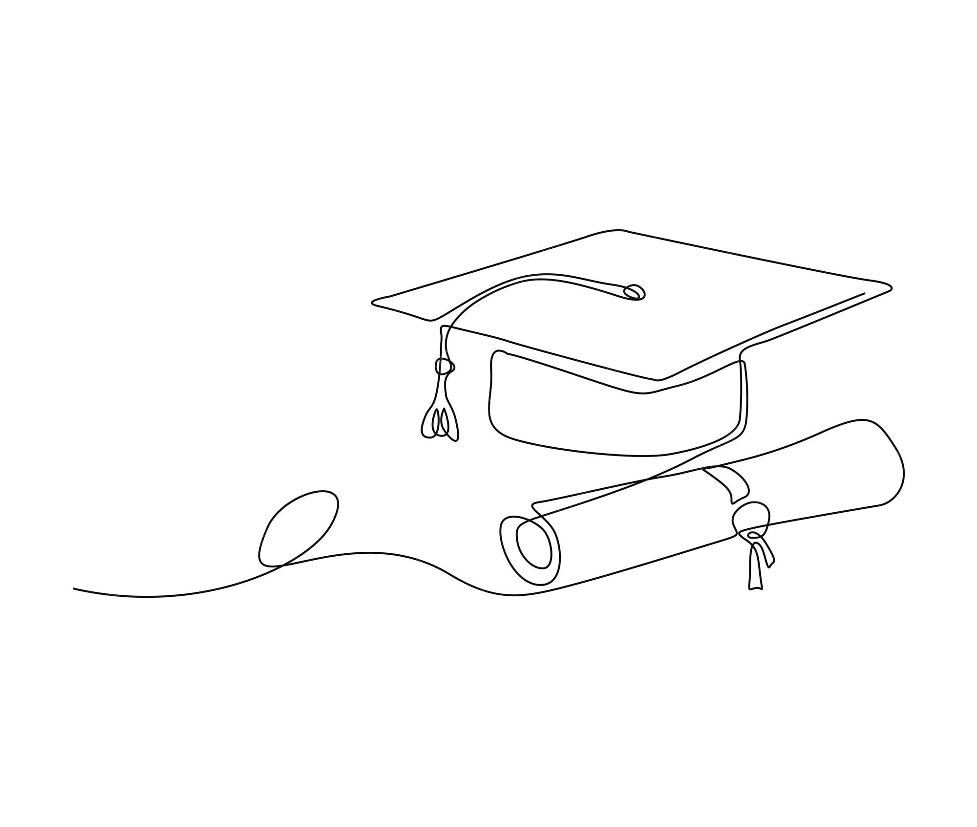 Drawing Of Graduation Cap