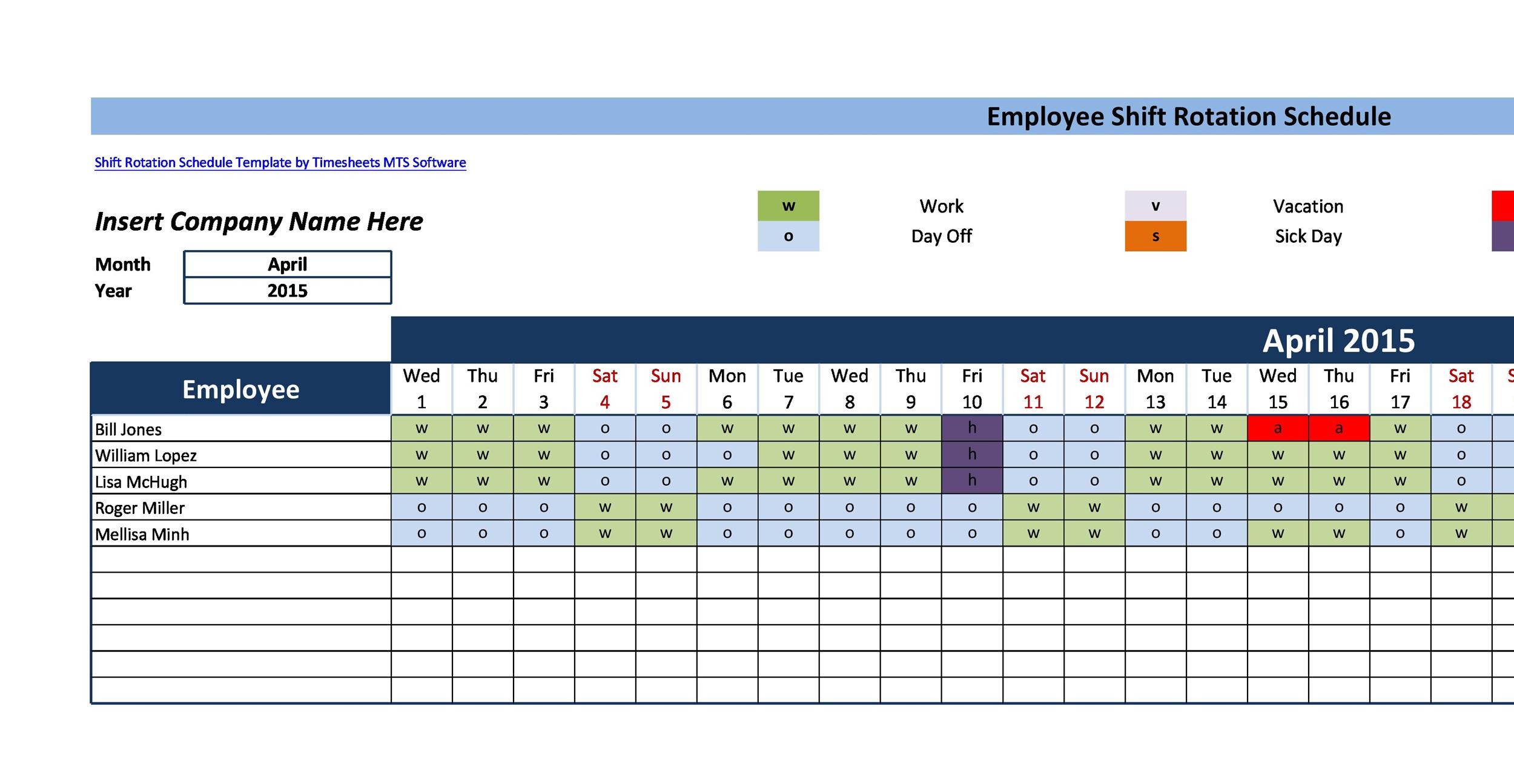 Dupont Work Schedule