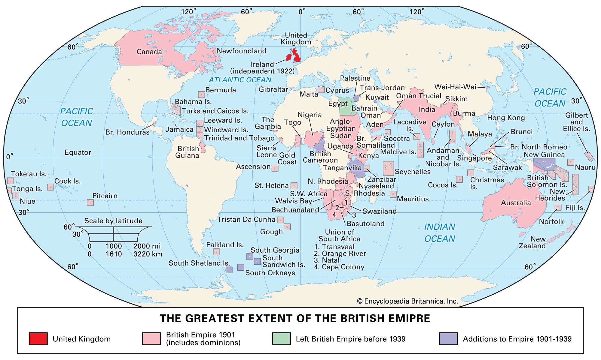 Extent Of British Empire In 1856 Map