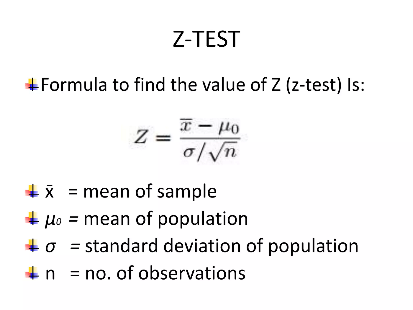 Formula For Ztest