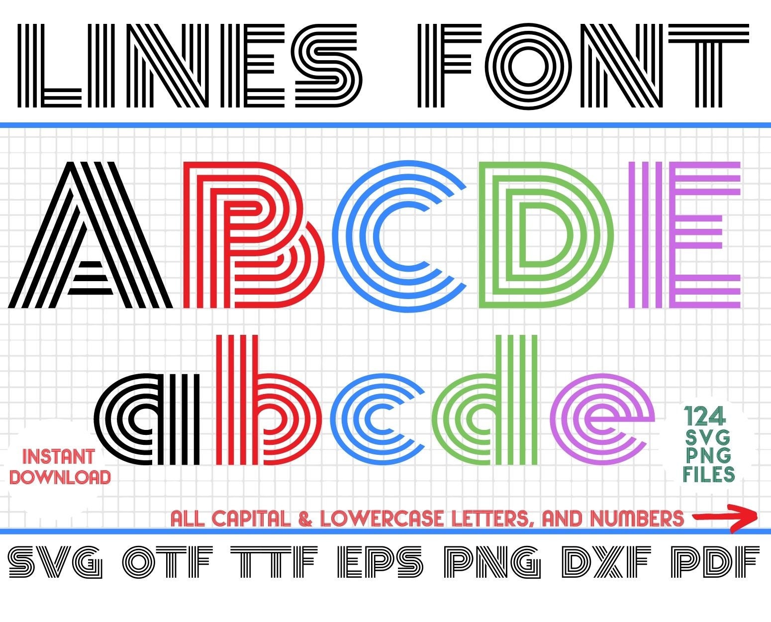 Free Fonts With Lines