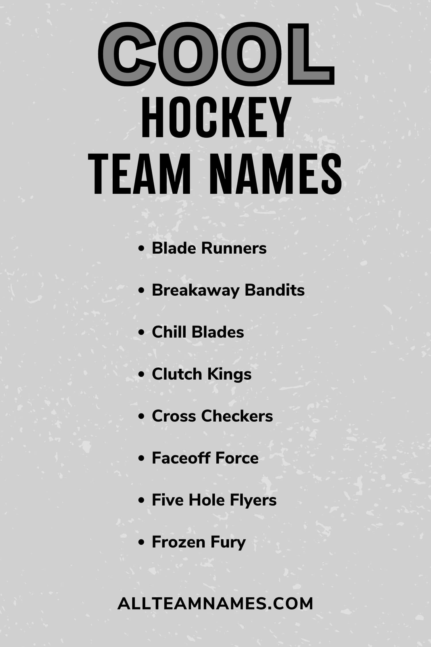 Funny Names For Hockey Teams