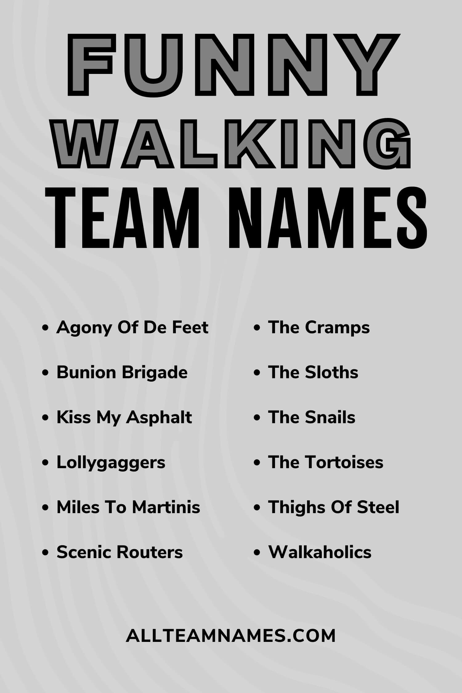 Funny Names For Walking Groups