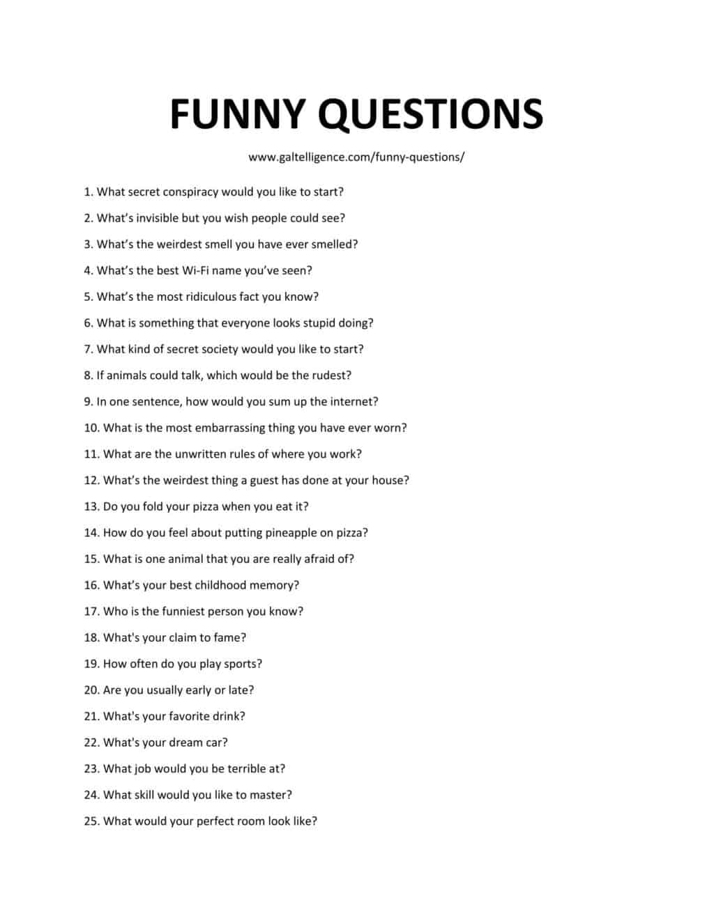 Funny Questions And Sayings