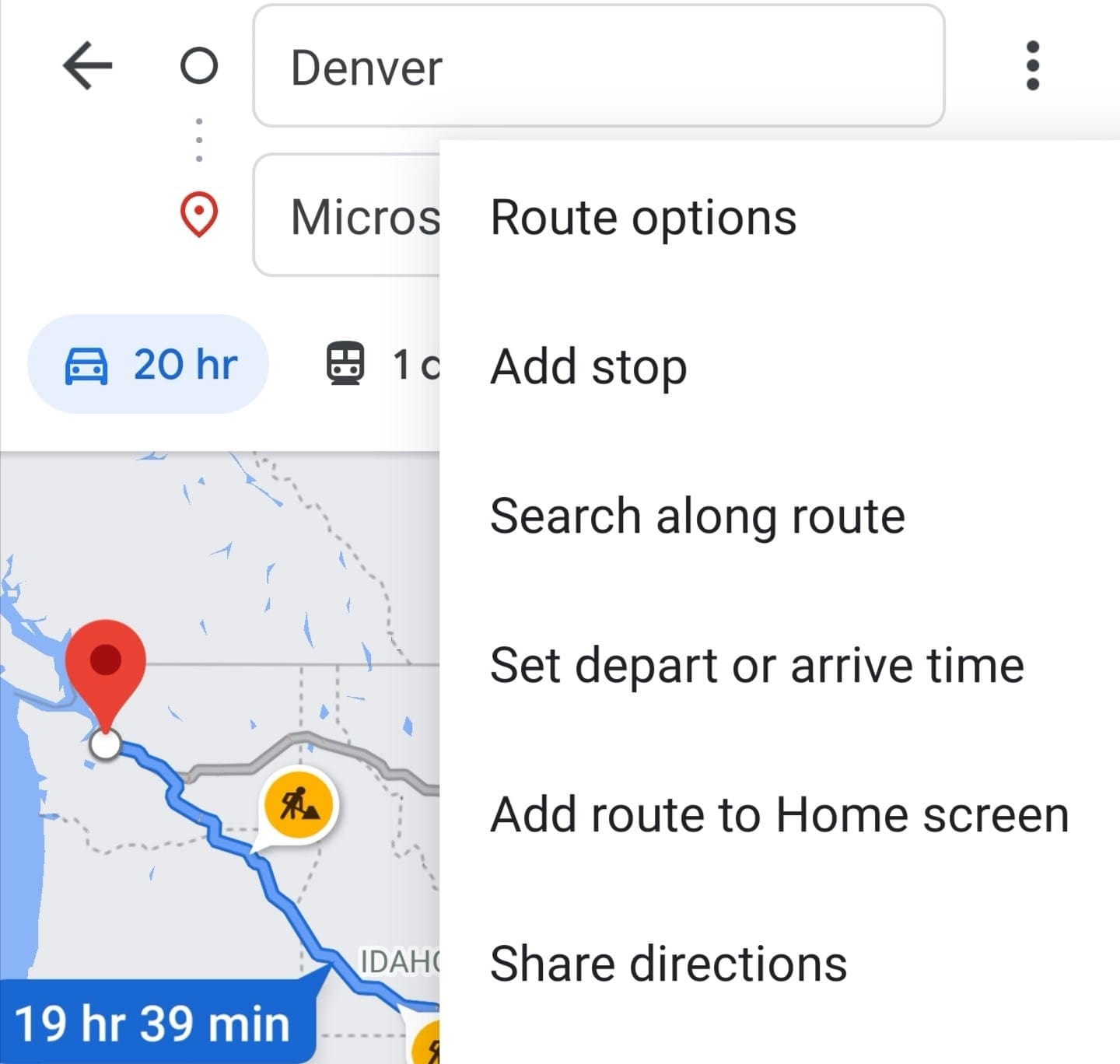Google Maps Save Route Offline