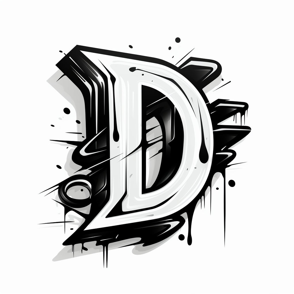 Graffiti Letter D Drawing