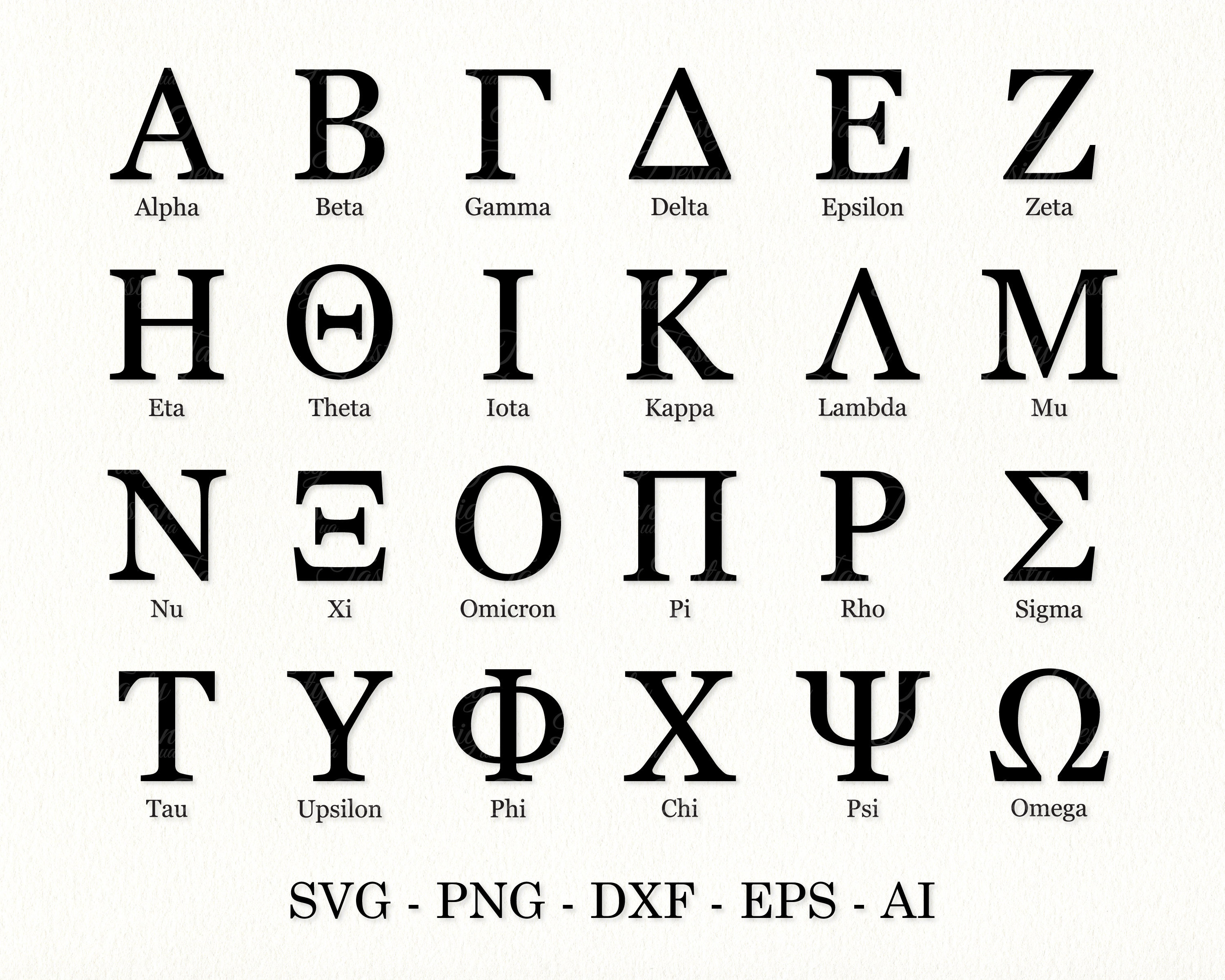 Greek Letters Font Symbol