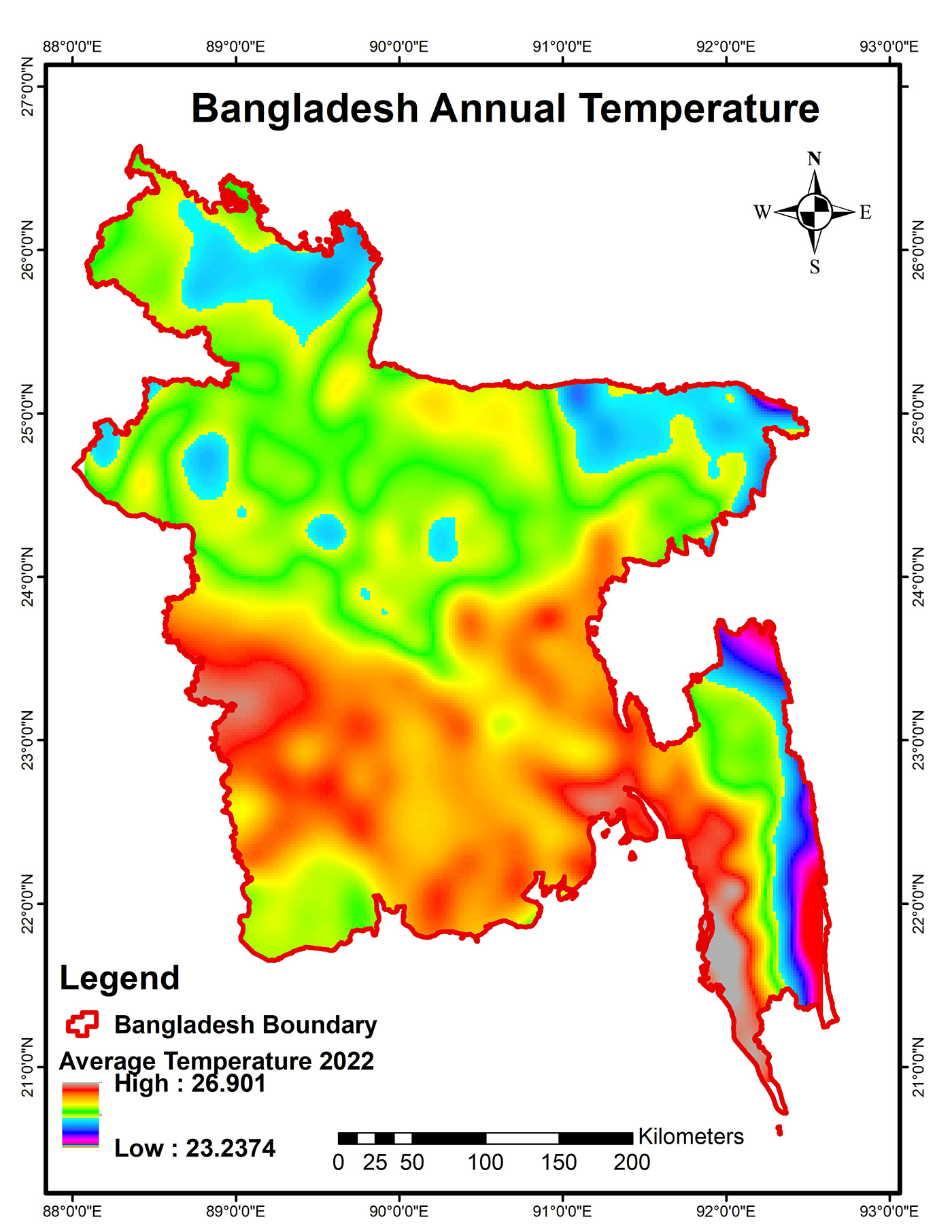 Heat Map Of Bangladesh