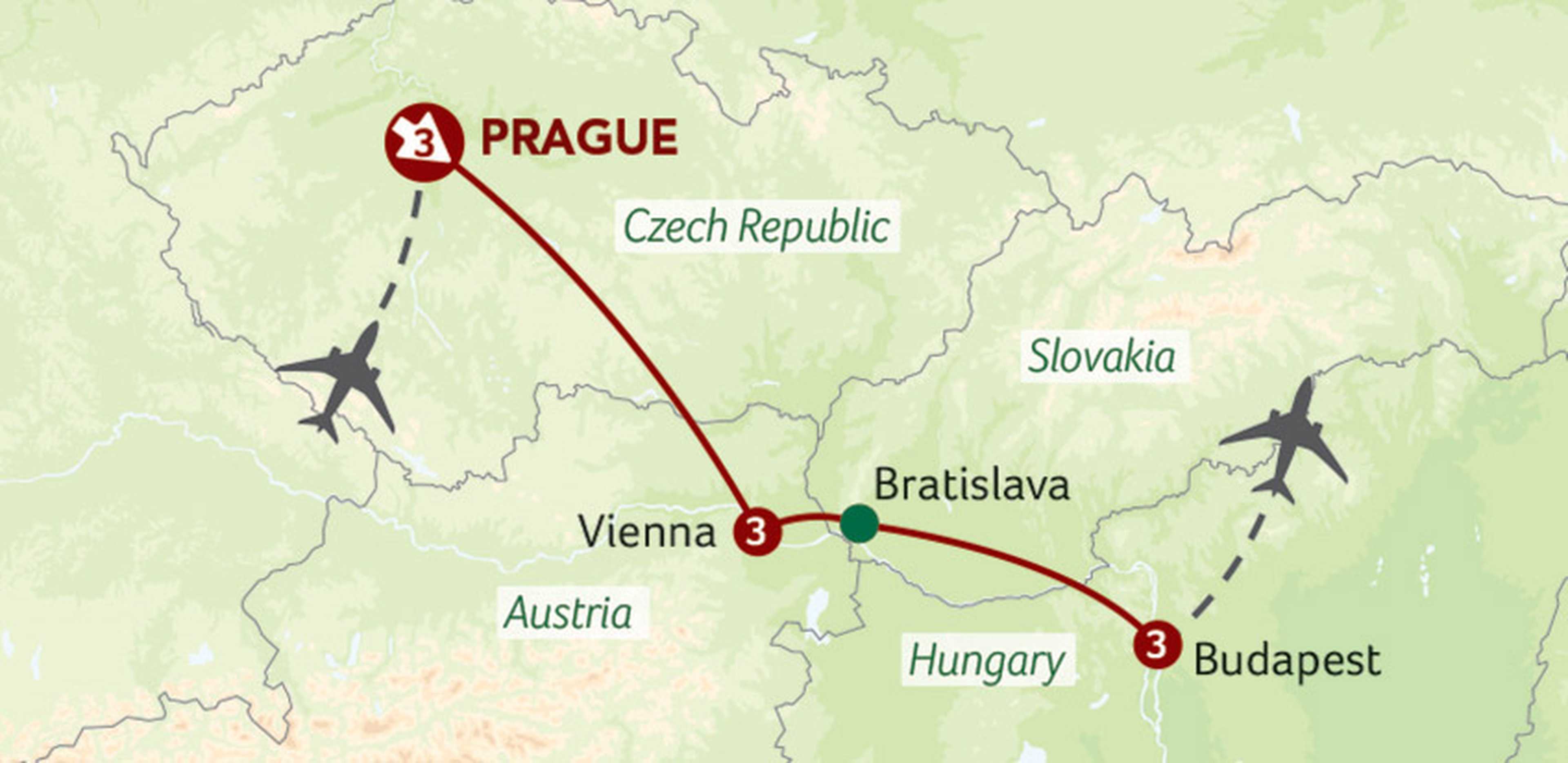 How Far Is From Prague To Vienna