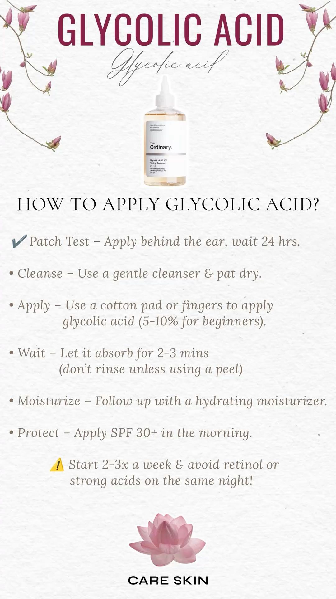 How To Use Glycolic