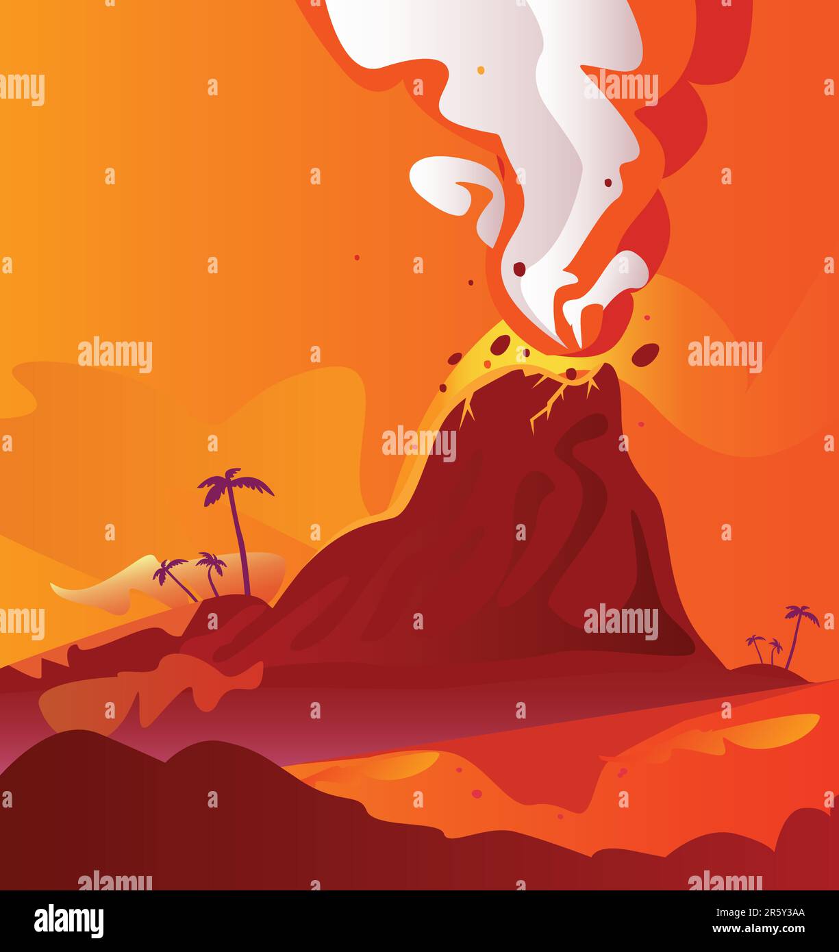 Illustration Of Volcano