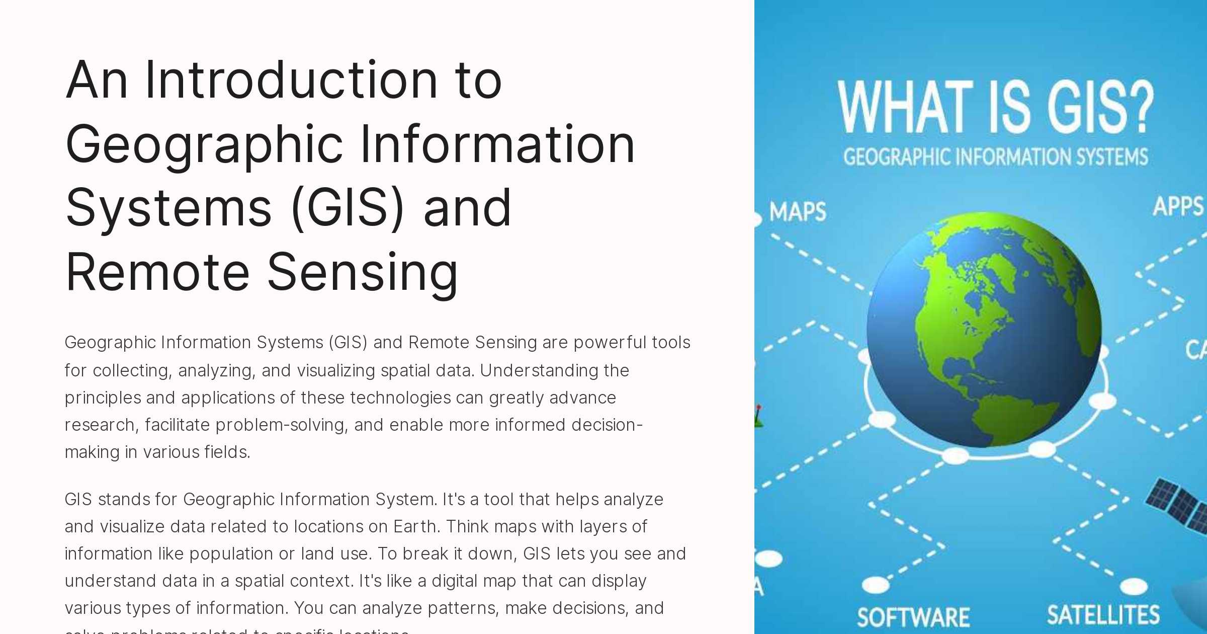 Introduction To Geographic Information Systems