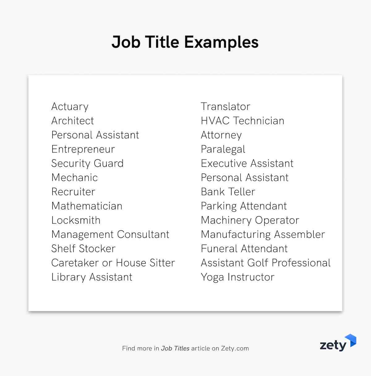 Job Title And Position
