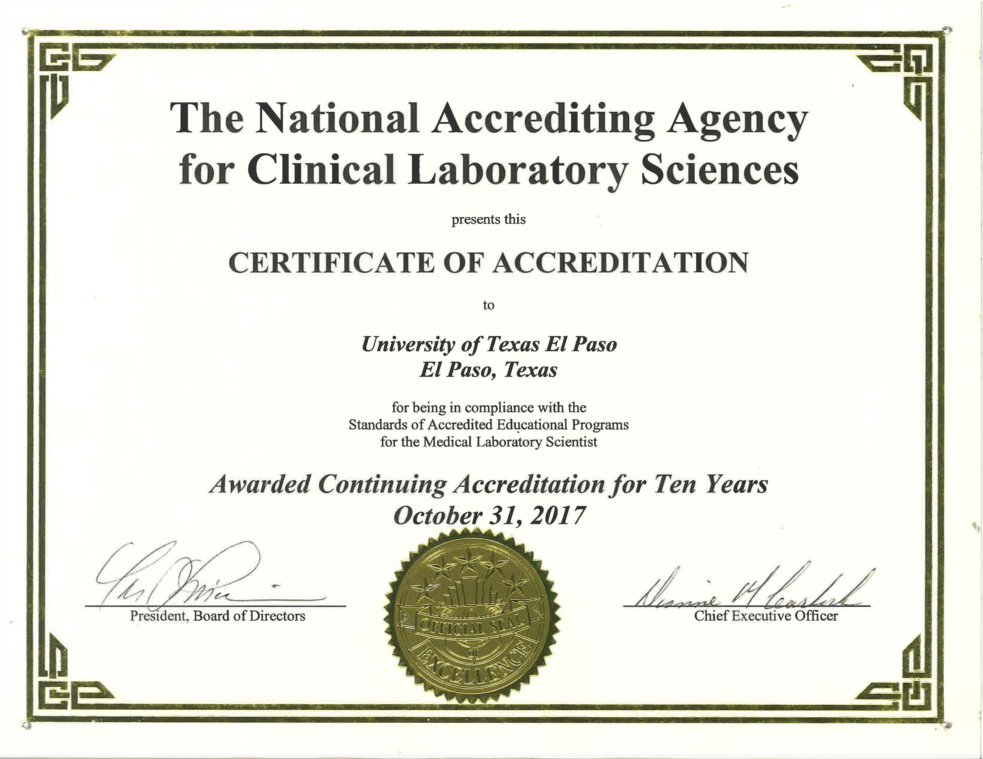 Lab Technologist Certification