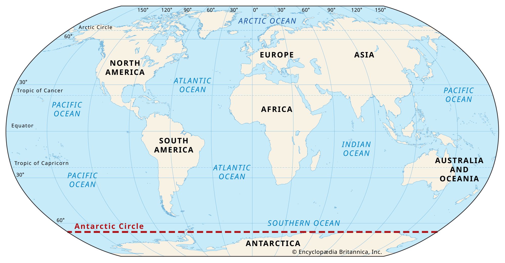 Latitude Of Antarctic Circle
