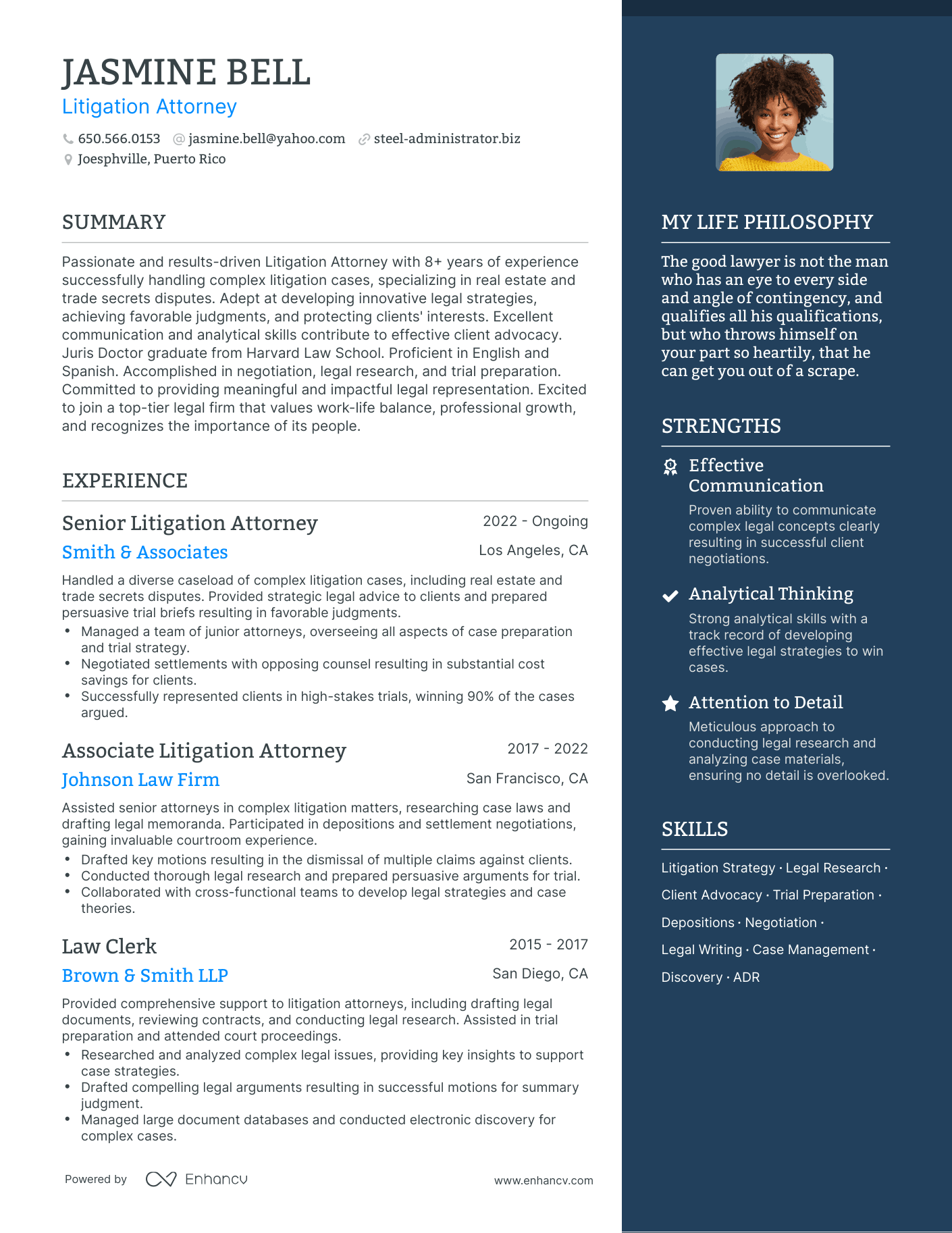 Lawyer Resume Sample